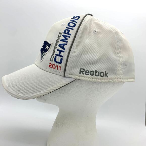 NFL Onfield Reebok NE Patriots 2011 Conference Championships Baseball Cap OSFA - Picture 4 of 10